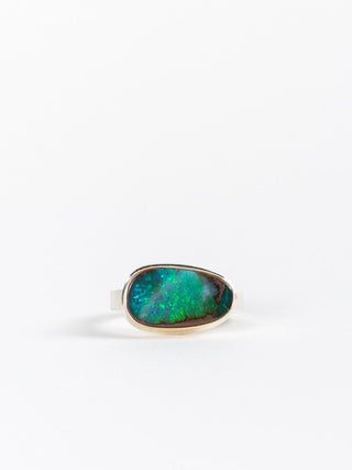 boulder opal ring