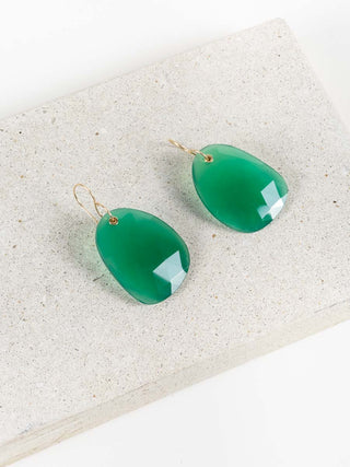 green onyx earrings