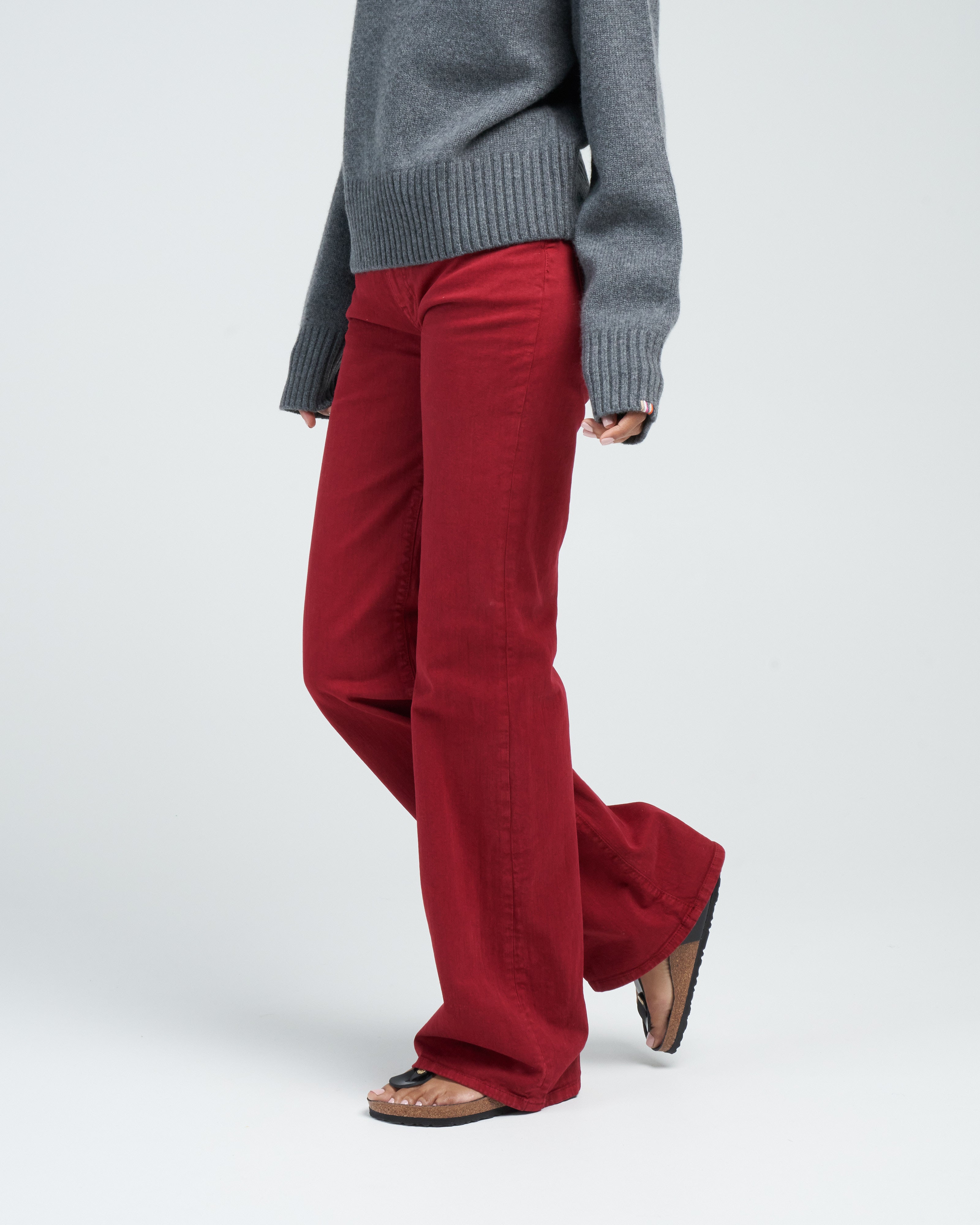 R13 Jane Jean Vivid Red Stretch
