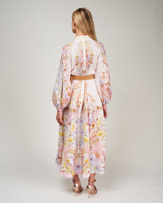 jeannie billow long dress - floral swirl