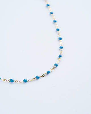 jeans bead necklace - yellow gold