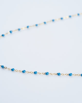 jeans bead necklace - yellow gold