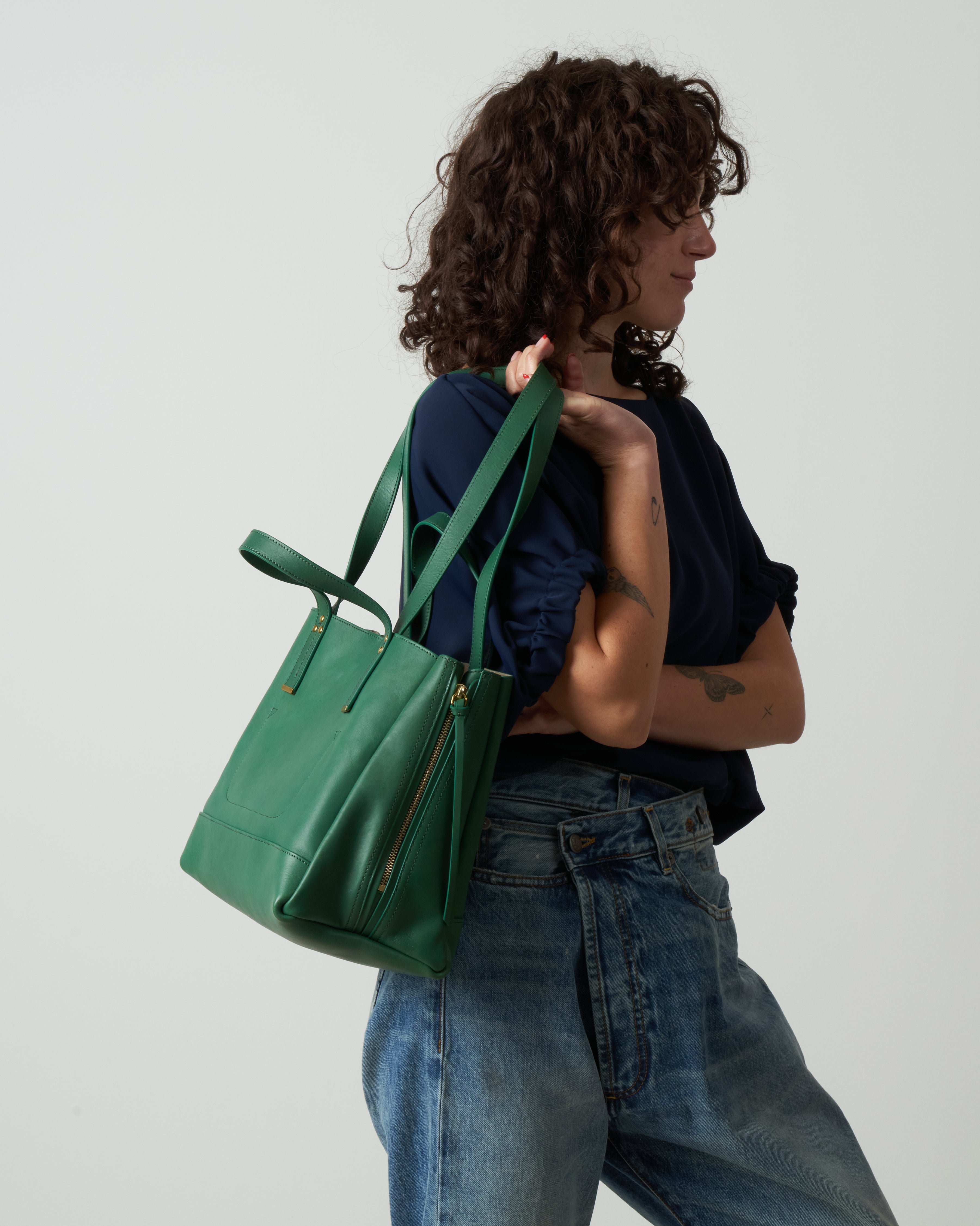 Jerome Dreyfuss Georges M Shoulder Bag Emeraude