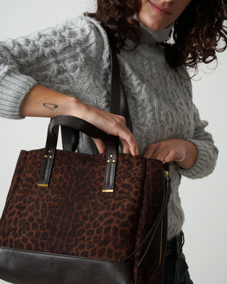 georges m shoulder bag - leopard natural