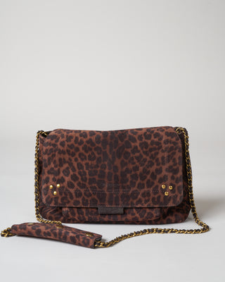 lulu m shoulder bag - leopard natural
