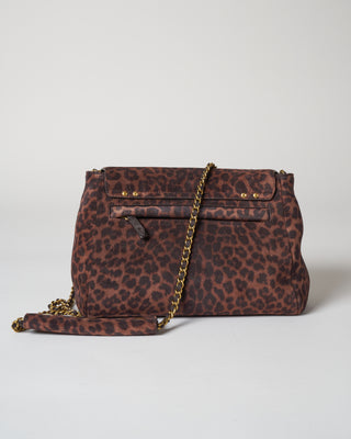 lulu m shoulder bag - leopard natural