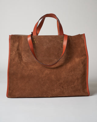 split suede tote - tabac