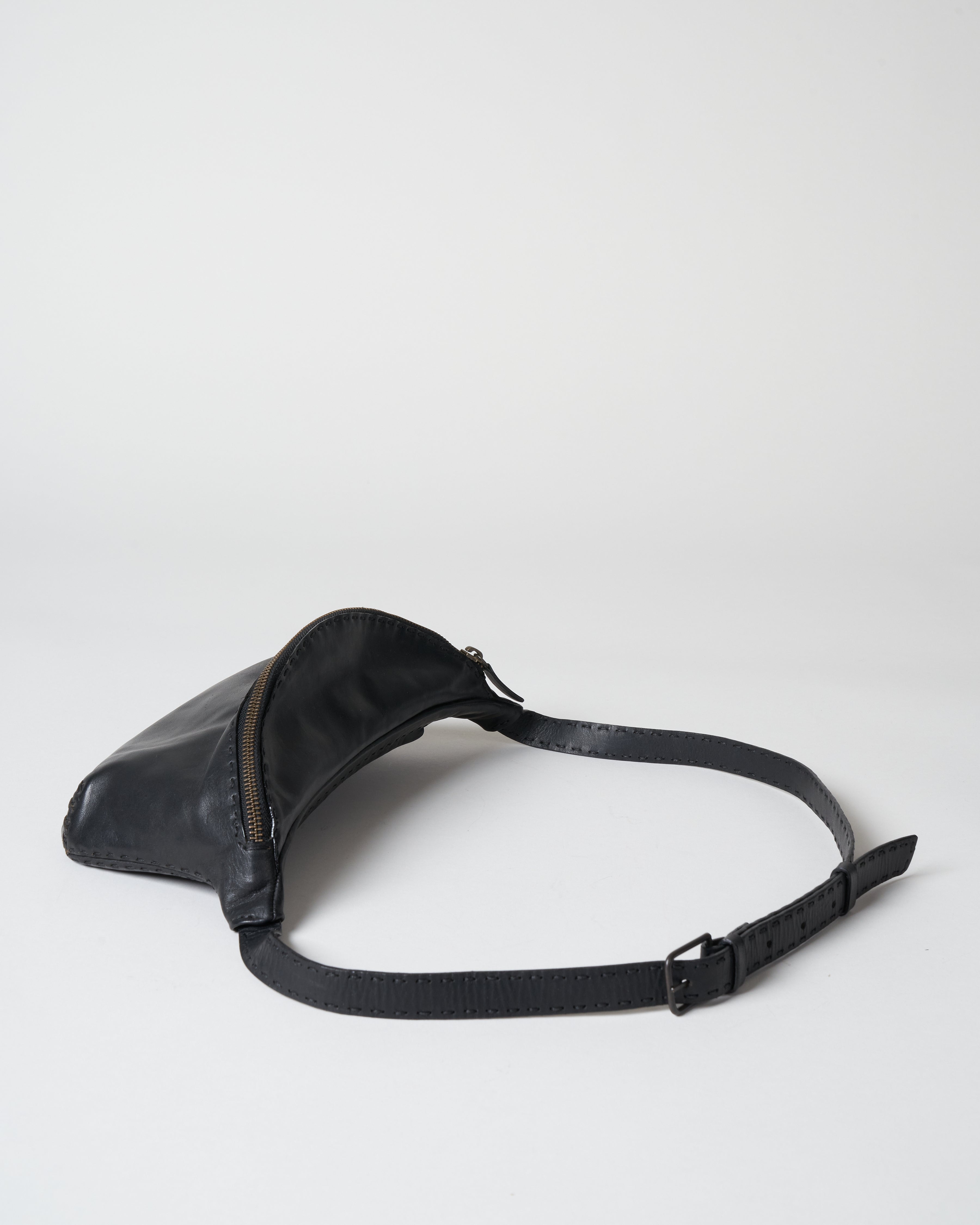 Johnny Farah Leather Belt Bag Black/Ox