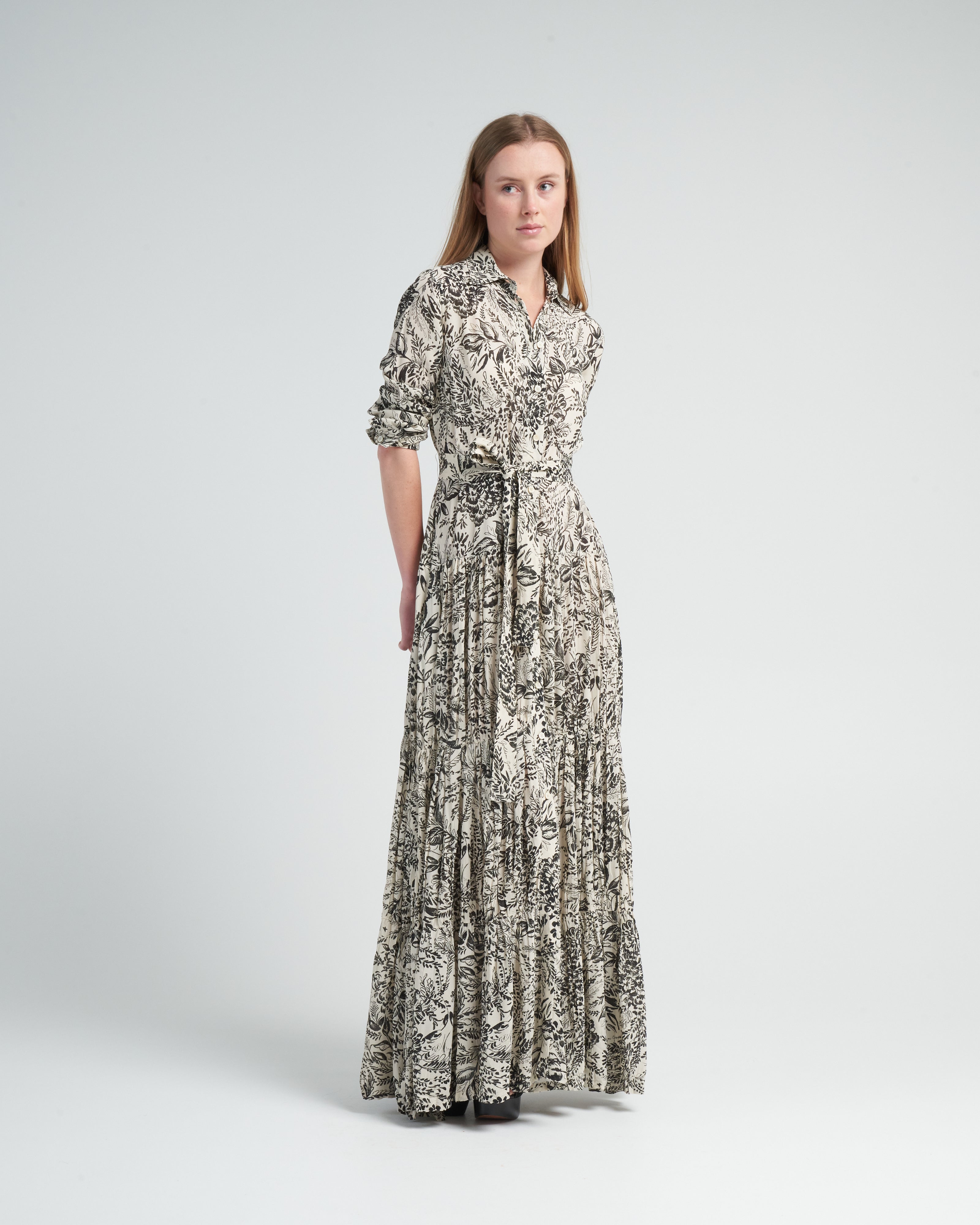 Golden Goose Journey Long Dress Bone White/Black Golden Goose Journey Long Dress Bone White/Black