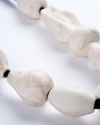 brancusi cream clay necklace - cream