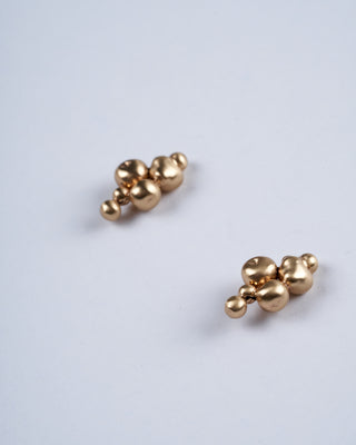 ore bronze post earring - gold