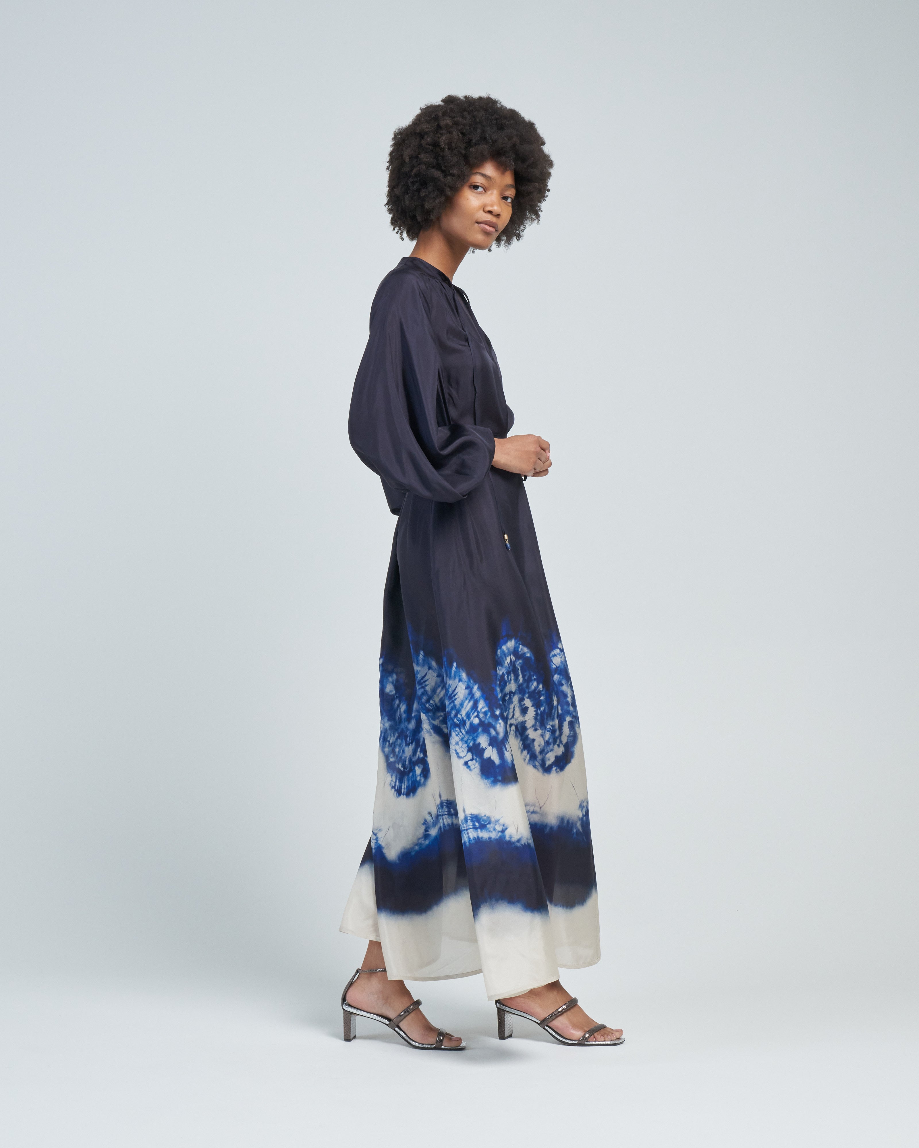 Zimmermann Junie Billow Maxi Dress Navy Tie Dye Zimmermann Junie Billow Maxi Dress Navy Tie Dye