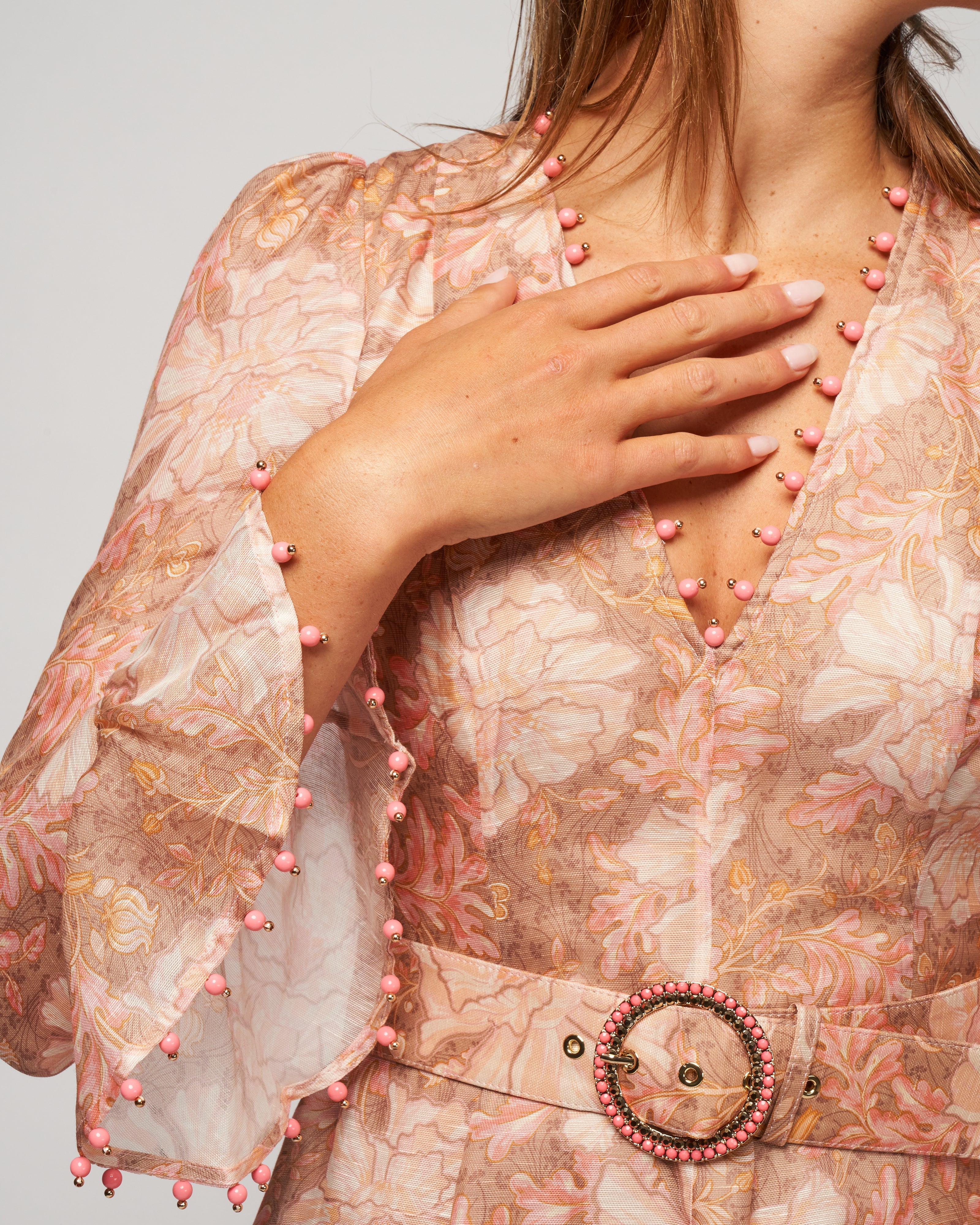 Zimmermann Kaleidoscope Midi Dress Pink Floral Zimmermann Kaleidoscope Midi Dress Pink Floral