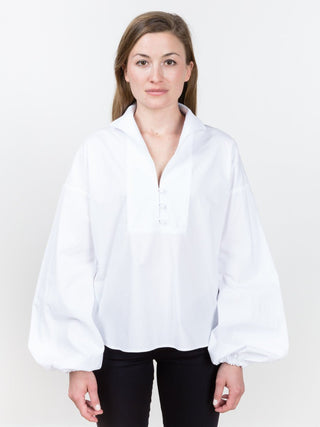 balloon sleeve blouse - white