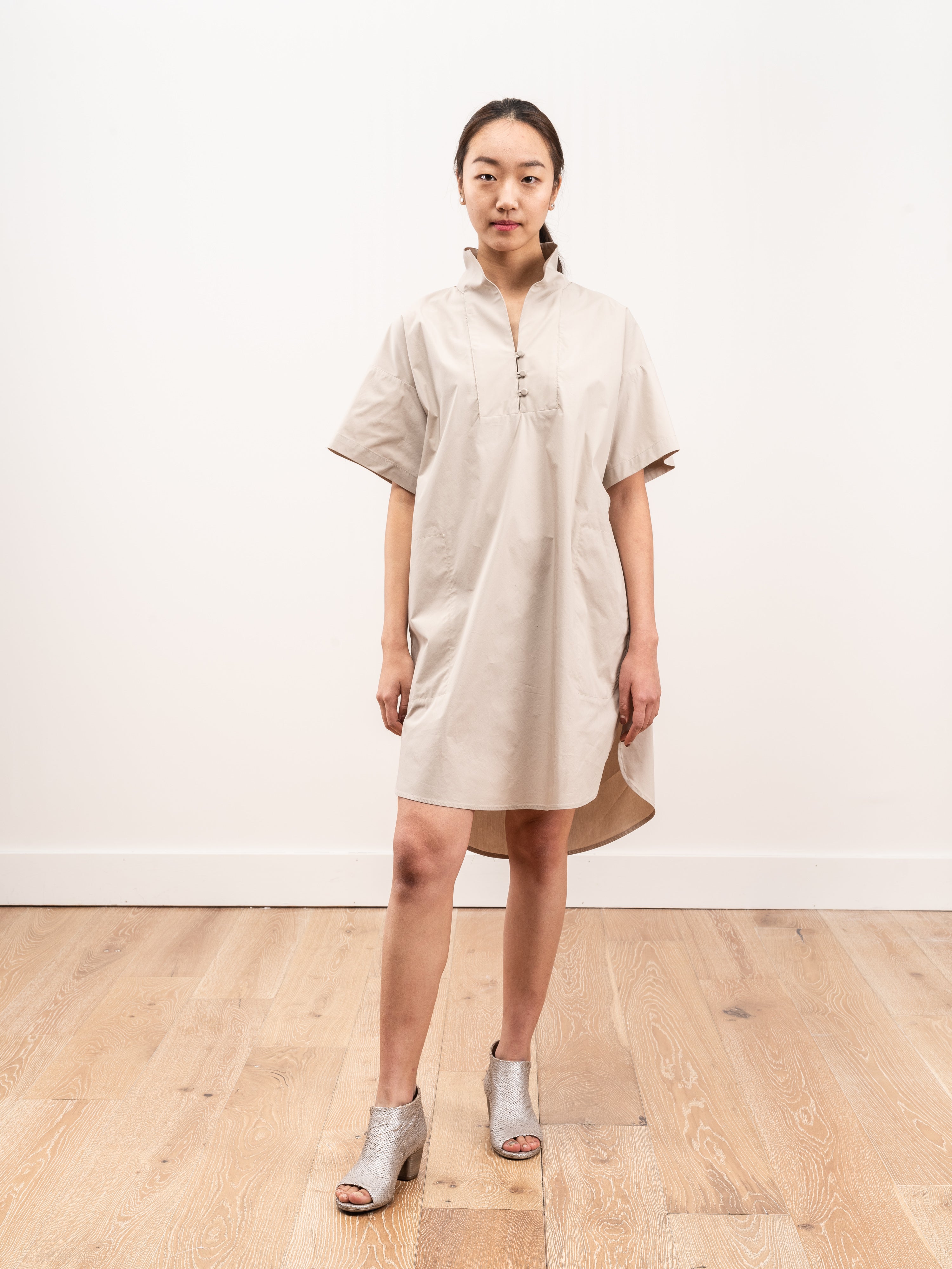 beige tunic dress DOLCE CABO Vegan Leather Tunic Dress - Creme
