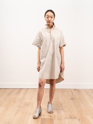 mockneck tunic dress - clay poplin