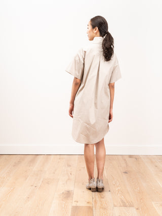 mockneck tunic dress - clay poplin