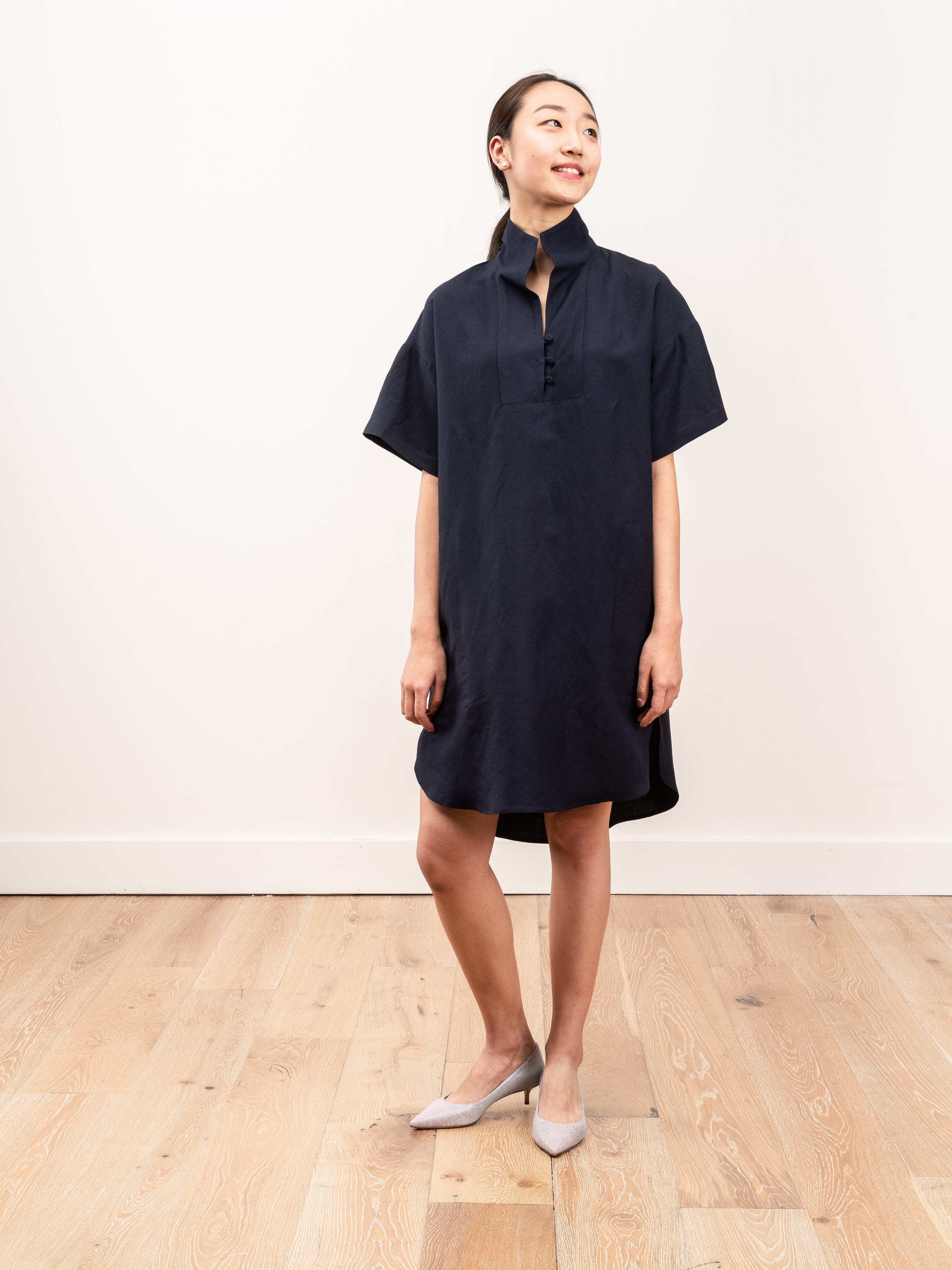 navy linen tunic dress Velvet By Graham & Spencer Kayella Linen Tunic Dress