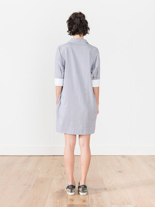 short sleeve shirt dress - stripe
