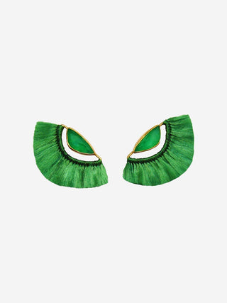 mini green butterfly earrings