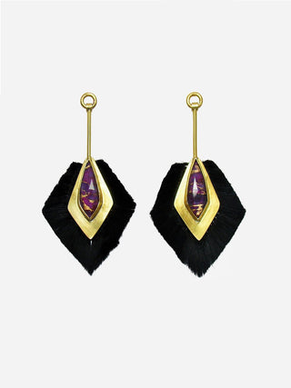 purple copper earrings