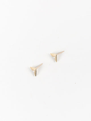 origami stud earrings - 14k