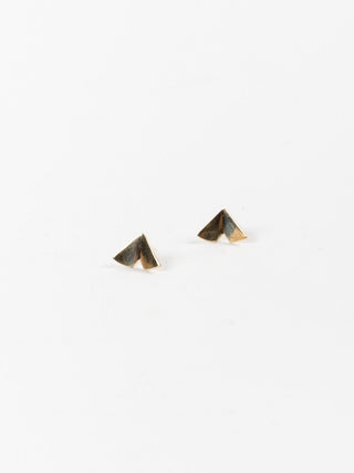 origami stud earrings - 14k