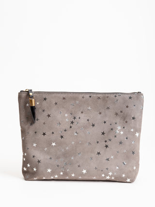medium pouch - taupe star