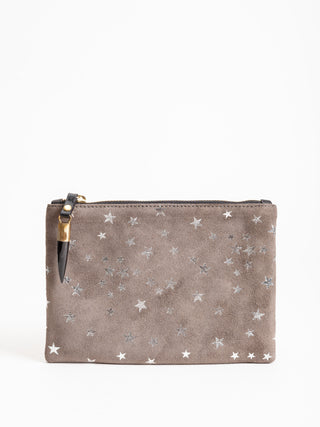 small pouch - taupe star