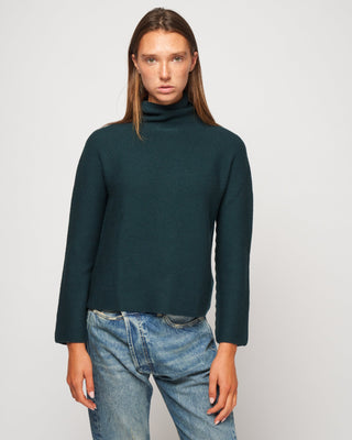 knitted turtle neck sweater - dark green