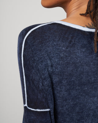 overdyed boxy sweater - denim