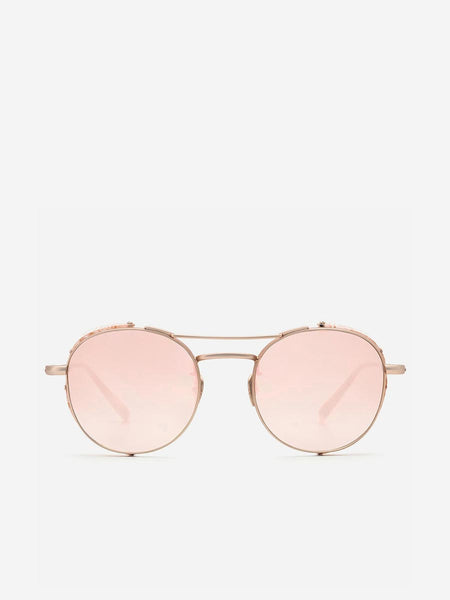 Krewe Orleans Blinker Sunglasses in Matte Rose Gold Titanium  display picture 3