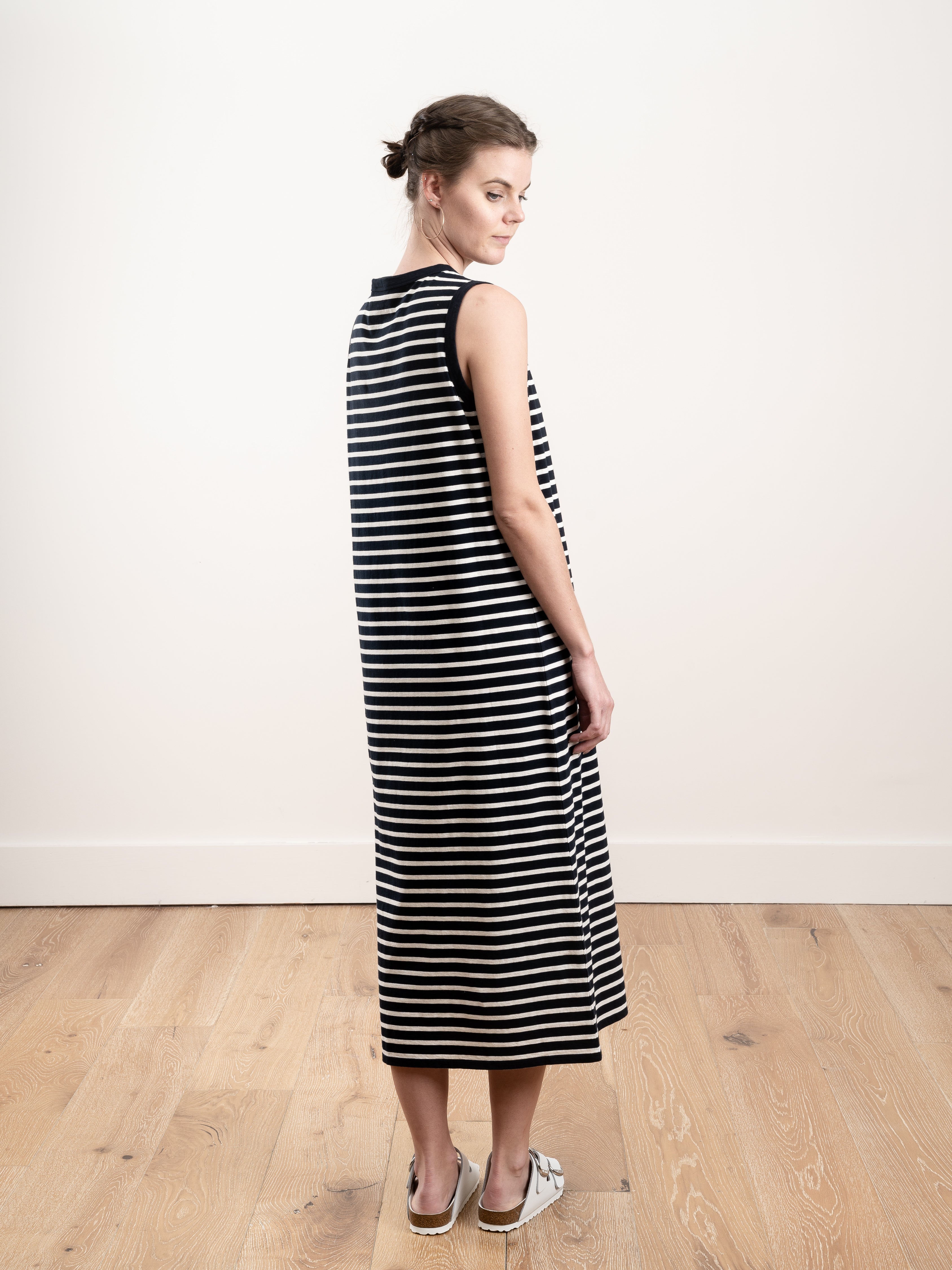 the tank dress - navy/cream the tank dress - navy/cream