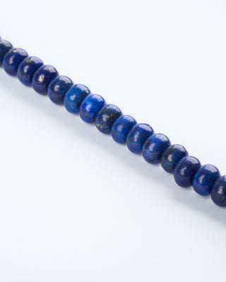 lapis beaded pathway necklace 19/20" - 14k yellow gold