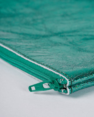 large zip pouch - hologram jade