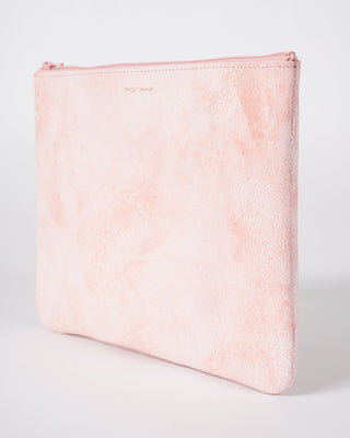 large zip pouch - white wash peony