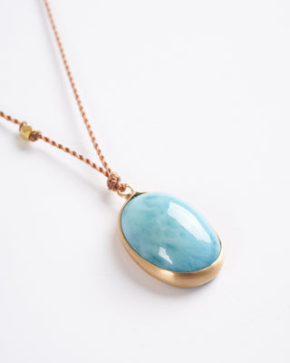 larimar and 14k necklace - turquoise