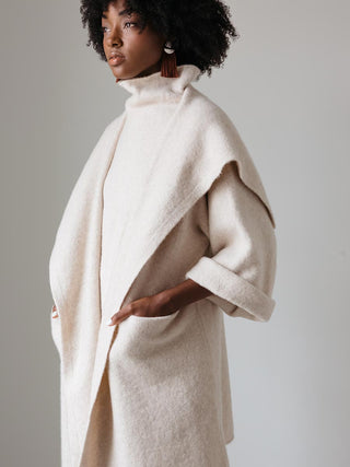 blanket coat - birch