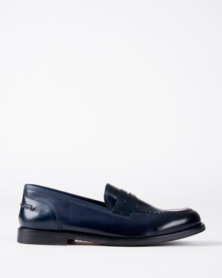 leather loafer/rubber sole - batik blue leather
