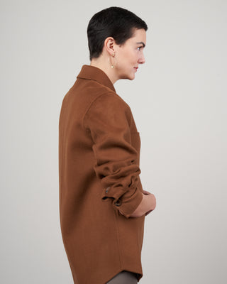 florentine cashmere shirt jacket - camel