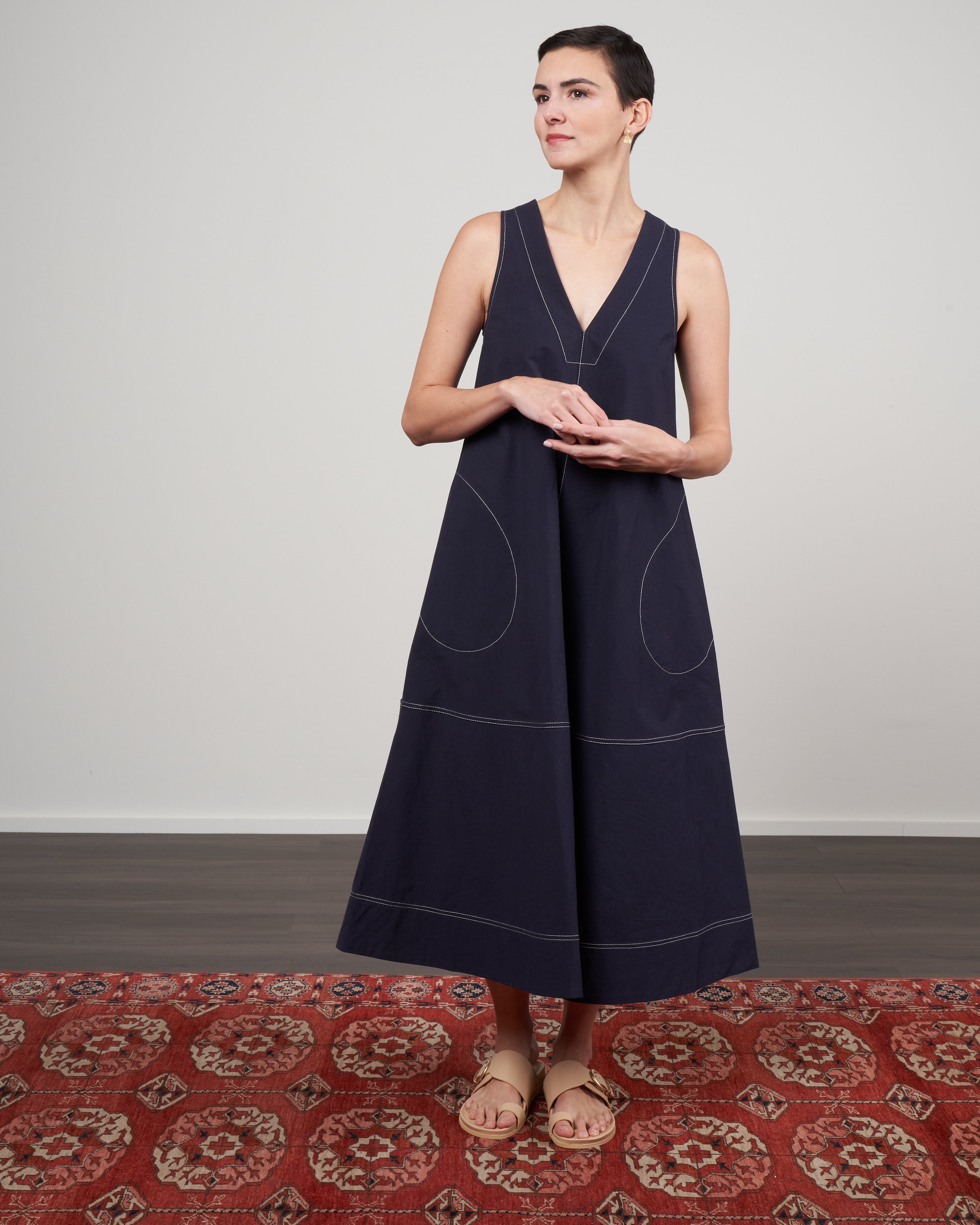 navy tank dress Lee Mathews Preston Tank Dress Navy Navy