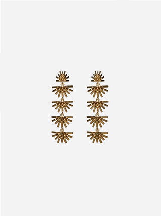 palm grass linear earrings