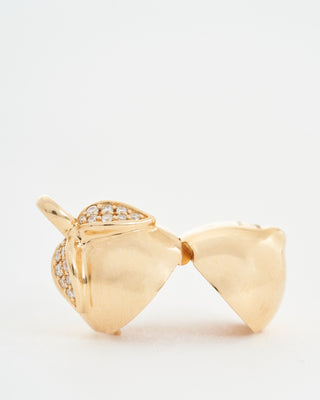 lemon locket - gold with diamonds
