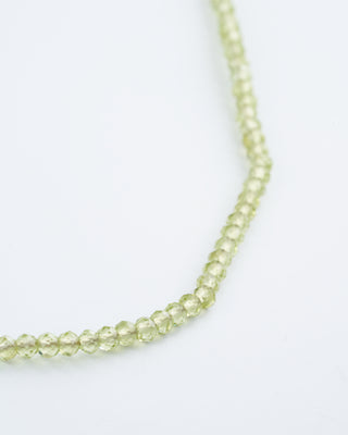 peridot necklace - periodot green