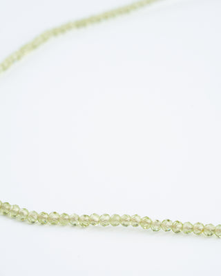peridot necklace - periodot green
