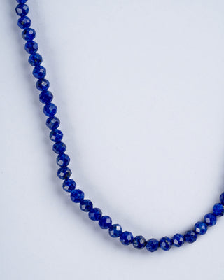 15" lapis / pyrite strand necklace