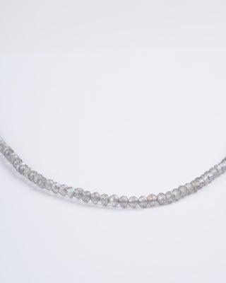 15" unknotted labradorite necklace w/ 9k clasp - stone