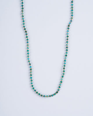 2mm turquoise necklace w/ 9k gold closure
