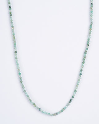 emerald necklace w/9k clasp - 30" - green