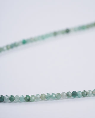 emerald necklace w/9k clasp - 30" - green
